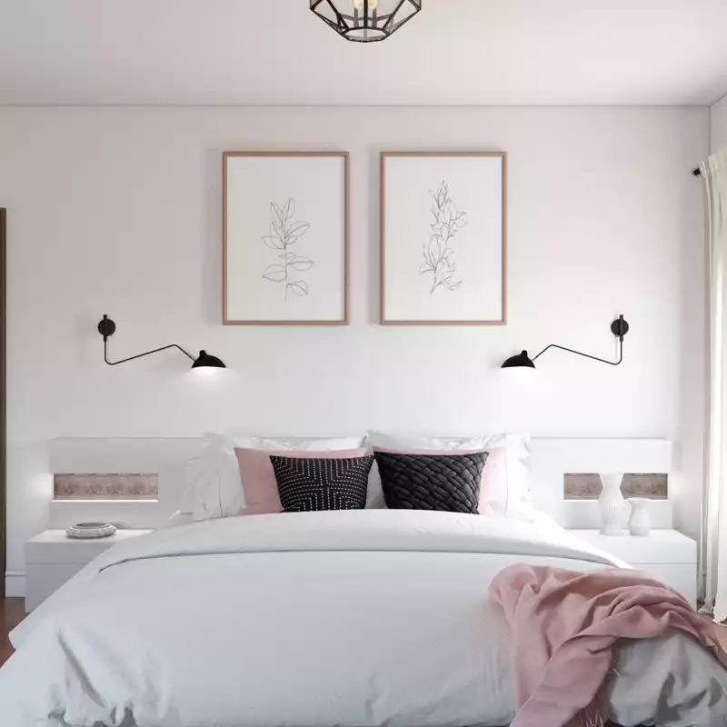 Modern, Midcentury Modern, Scandinavian Bedroom Design by Havenly Interior Designer Waleska