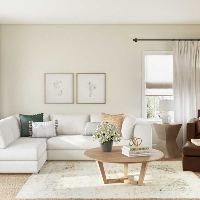 Contemporary, Coastal Living Room Design by Havenly Interior Designer Micah