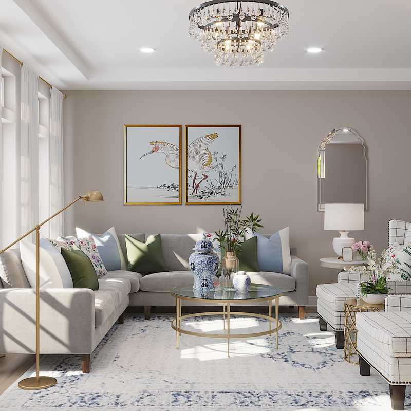 Classic Living Room Design by Havenly Interior Designer Tracie