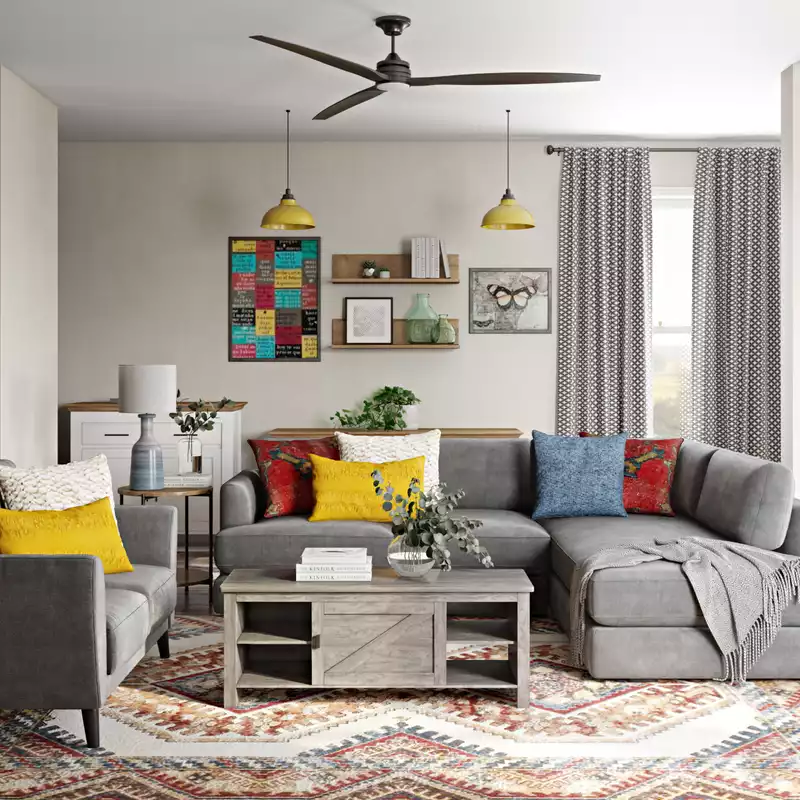 Coastal, Industrial, Country, Southwest Inspired Living Room Design by Havenly Interior Designer Taylor