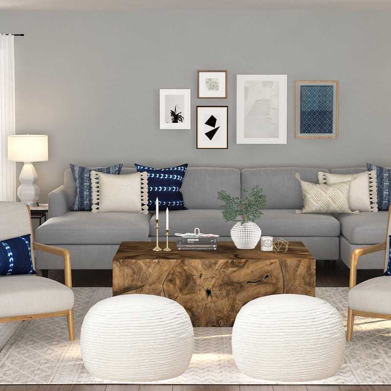 Contemporary, Glam, Transitional Living Room Design by Havenly Interior Designer Hannah