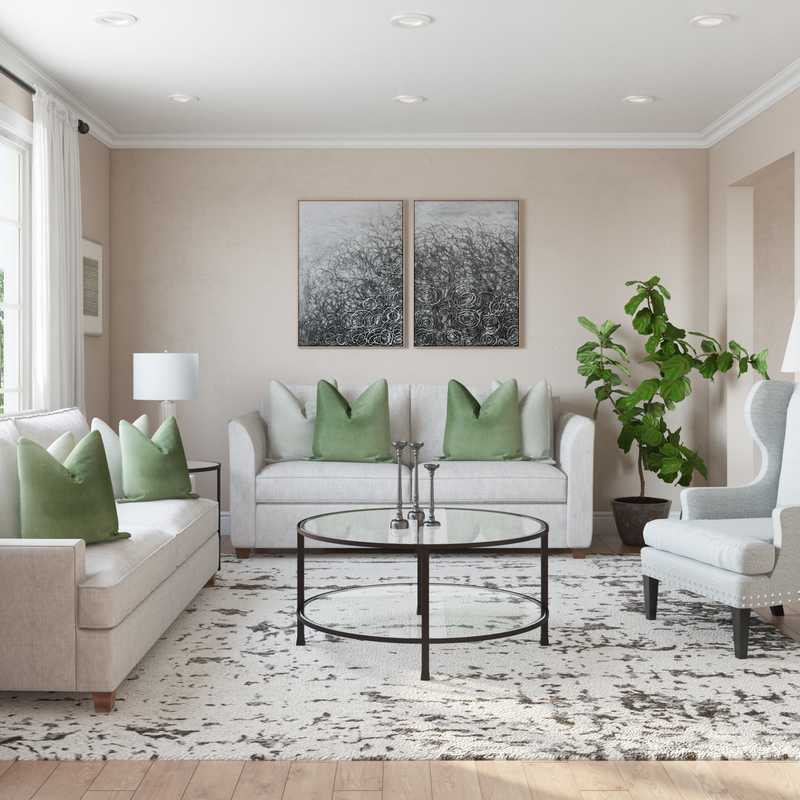 Transitional Living Room Design by Havenly Interior Designer Paige