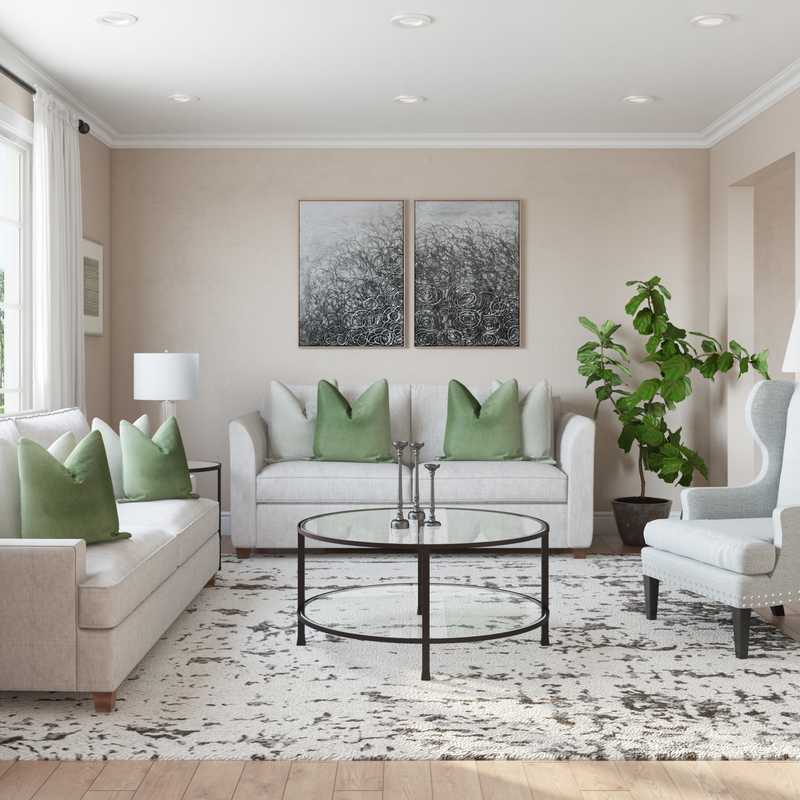 Transitional Living Room Design by Havenly Interior Designer Paige