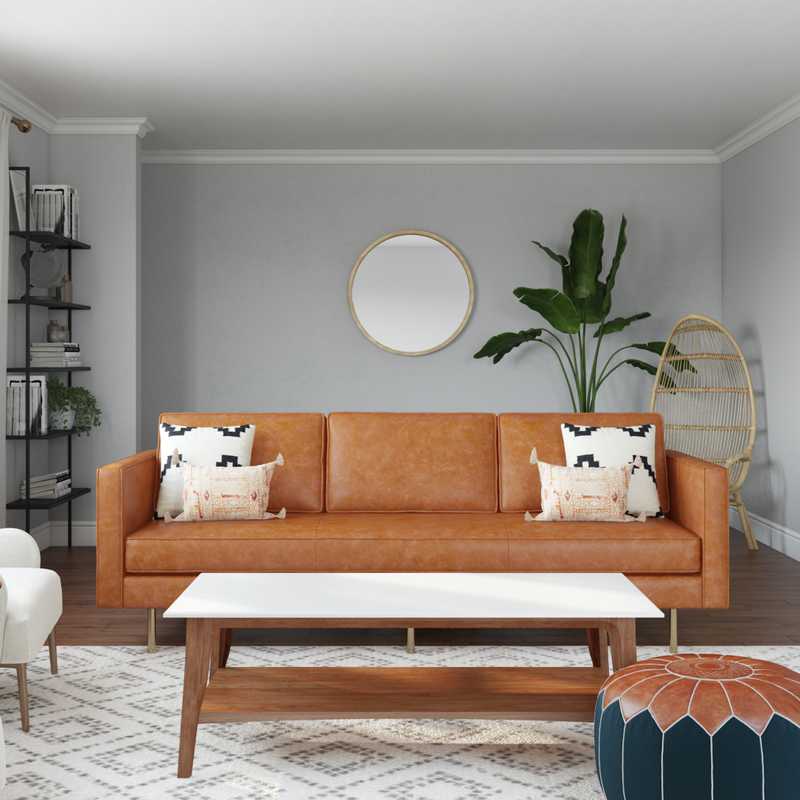 Bohemian, Scandinavian Living Room Design by Havenly Interior Designer Deeksha