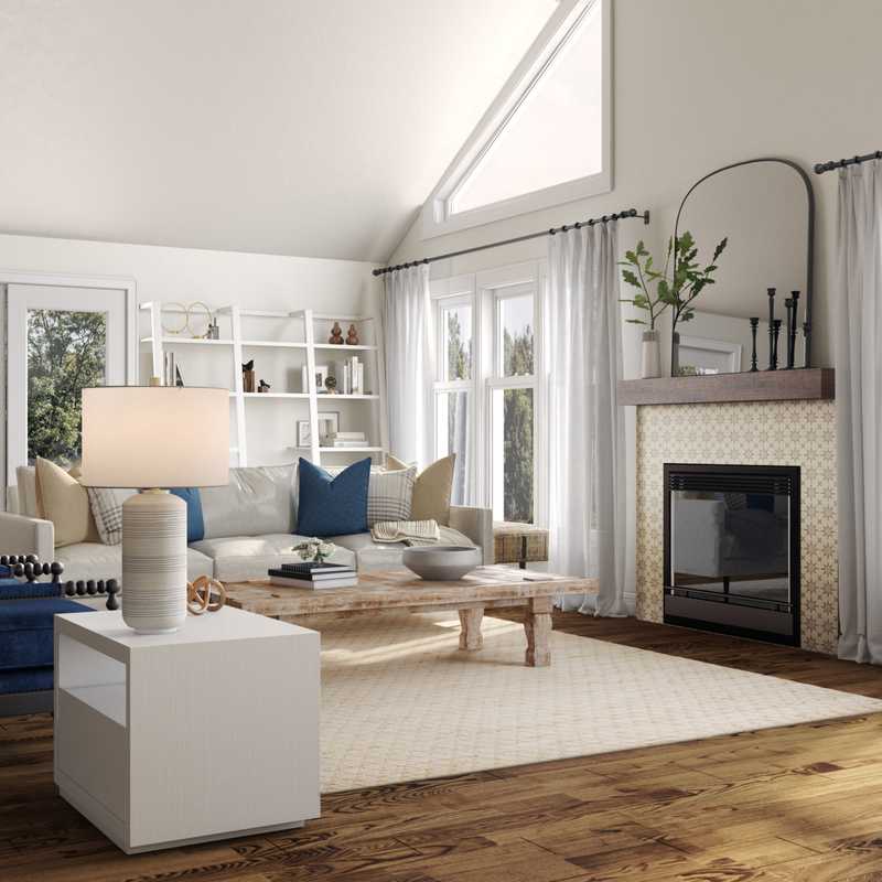 Traditional, Farmhouse Living Room Design by Havenly Interior Designer Elle