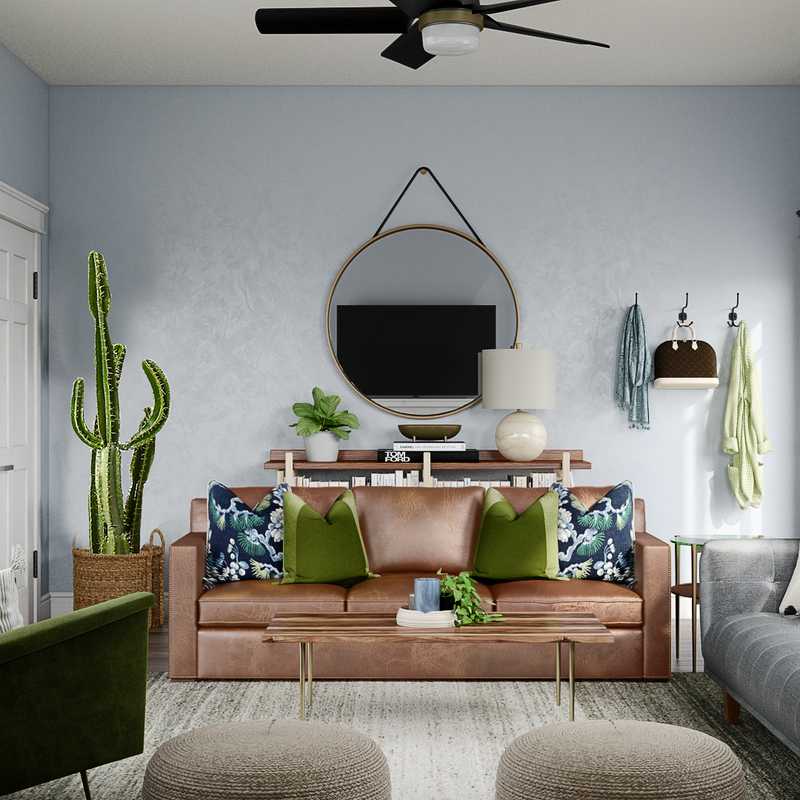 Modern, Rustic Living Room Design by Havenly Interior Designer Matthew