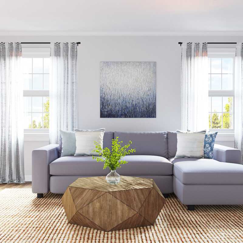 Classic, Bohemian Living Room Design by Havenly Interior Designer Brooke