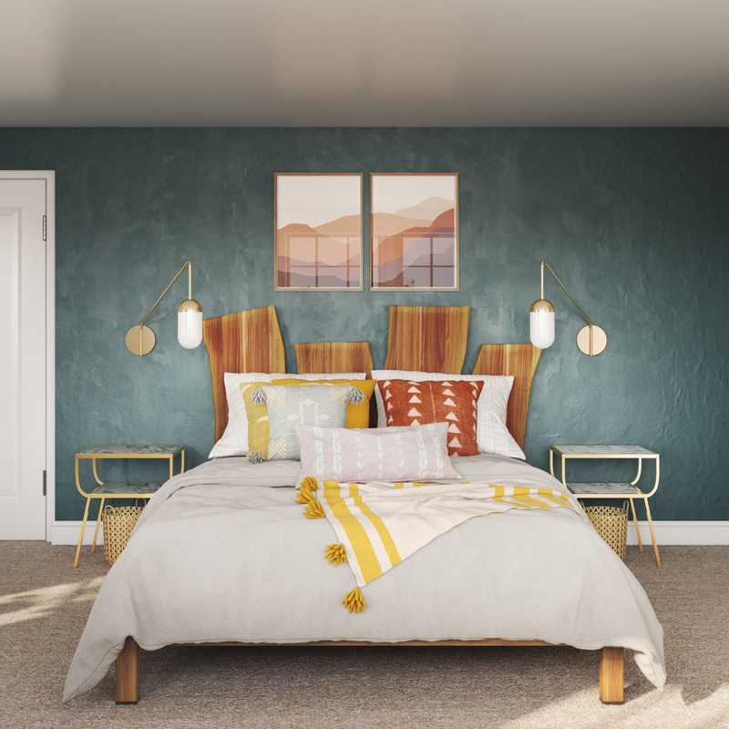 Modern, Bohemian Bedroom Design by Havenly Interior Designer Leah
