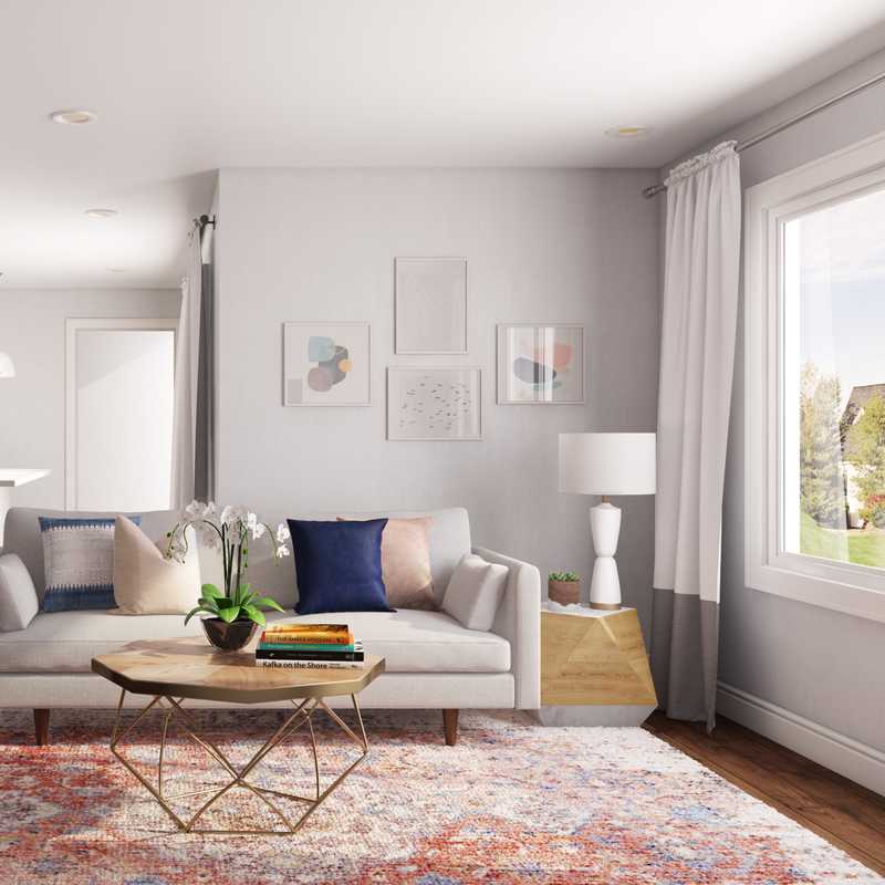 Modern, Eclectic Living Room Design by Havenly Interior Designer Rachel