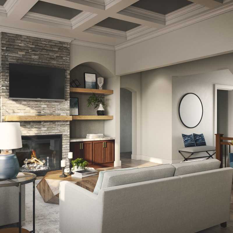 Contemporary, Modern, Midcentury Modern Living Room Design by Havenly Interior Designer Lauren
