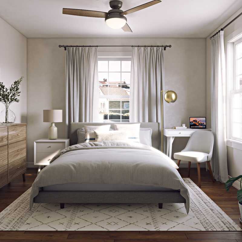 Midcentury Modern, Scandinavian Bedroom Design by Havenly Interior Designer Jodi