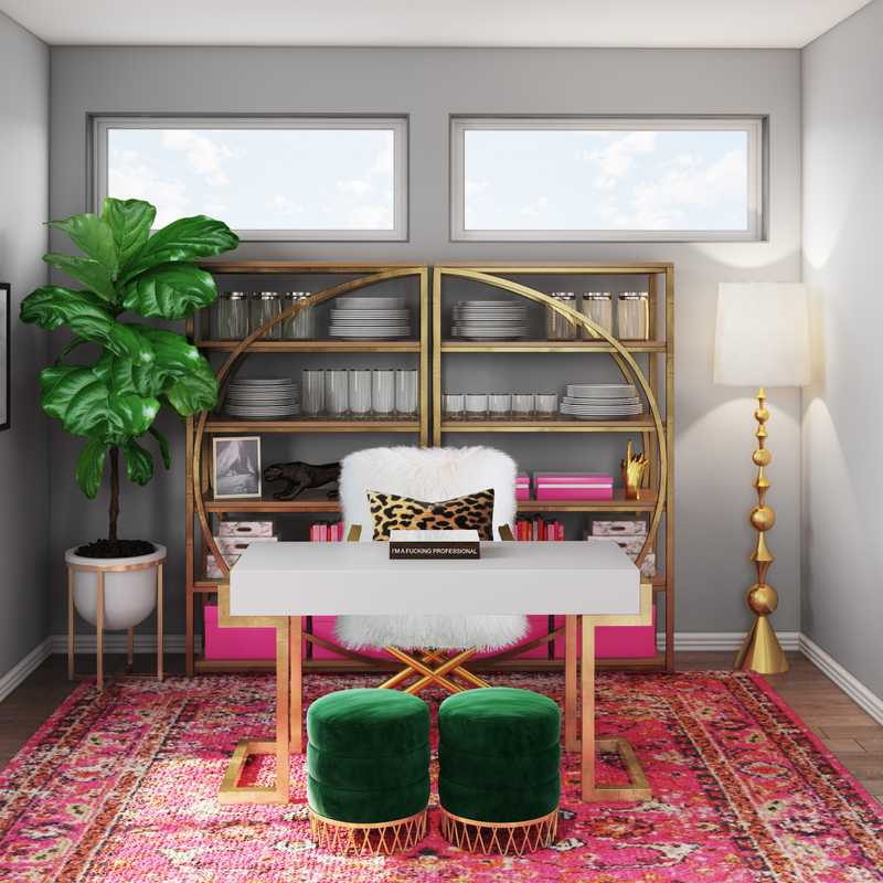 Glam Office Design by Havenly Interior Designer Marie