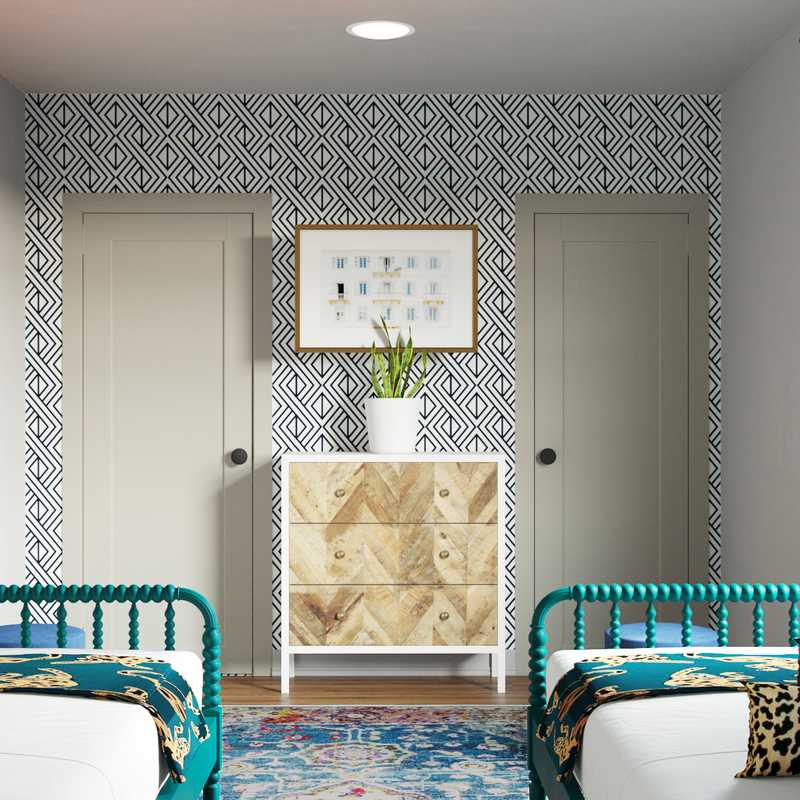 Eclectic, Bohemian, Midcentury Modern Bedroom Design by Havenly Interior Designer Catrina