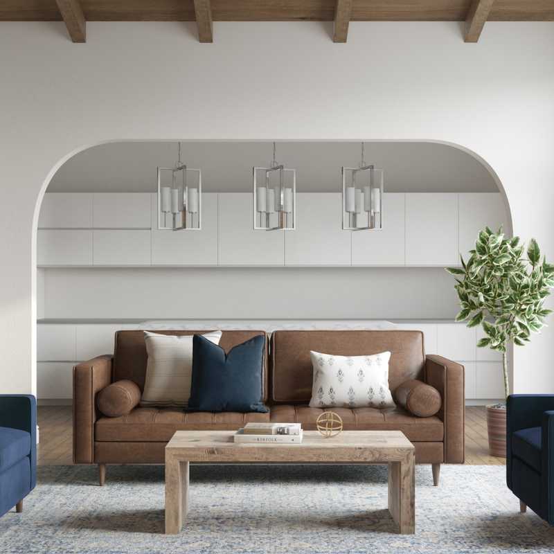 Modern, Industrial, Midcentury Modern Living Room Design by Havenly Interior Designer Catherine