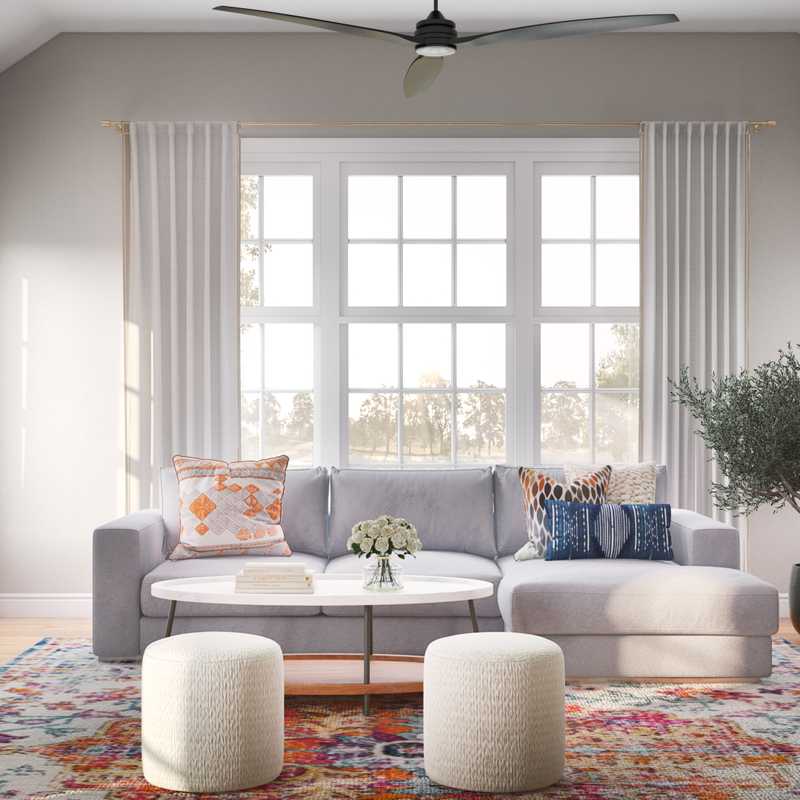 Bohemian, Global Living Room Design by Havenly Interior Designer Haley