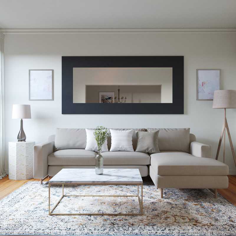 Contemporary Living Room Design by Havenly Interior Designer Laura
