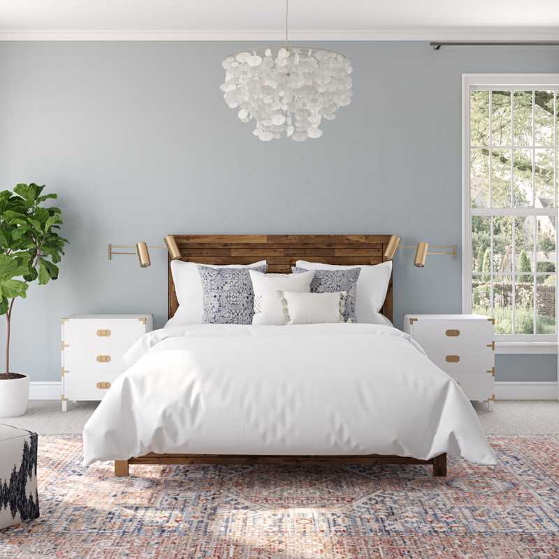 Bohemian, Scandinavian Bedroom Design by Havenly Interior Designer Lindsay