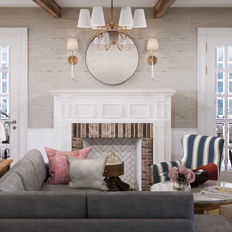 Contemporary, Transitional Living Room Design by Havenly Interior Designer Cristina