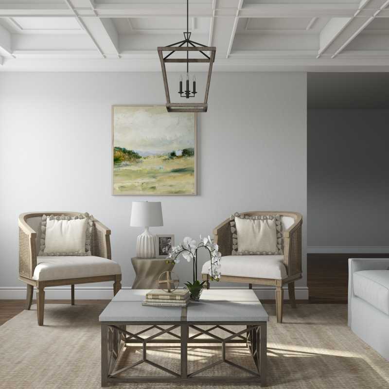 Contemporary, Industrial, Farmhouse Living Room Design by Havenly Interior Designer Laura