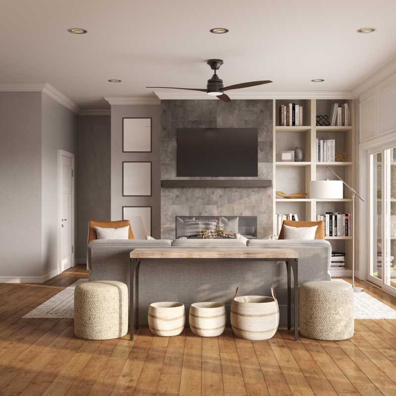 Eclectic, Transitional Living Room Design by Havenly Interior Designer Brianna