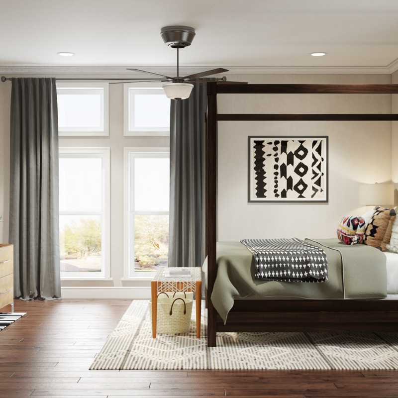 Bohemian, Global, Southwest Inspired Bedroom Design by Havenly Interior Designer Catrina