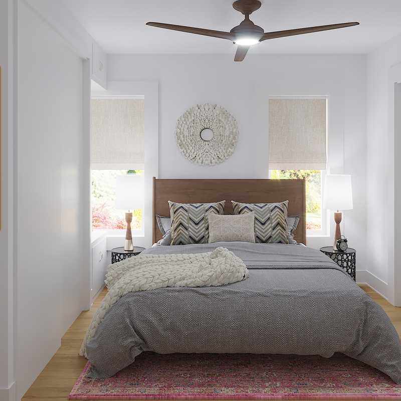 Bohemian, Midcentury Modern Bedroom Design by Havenly Interior Designer Abi