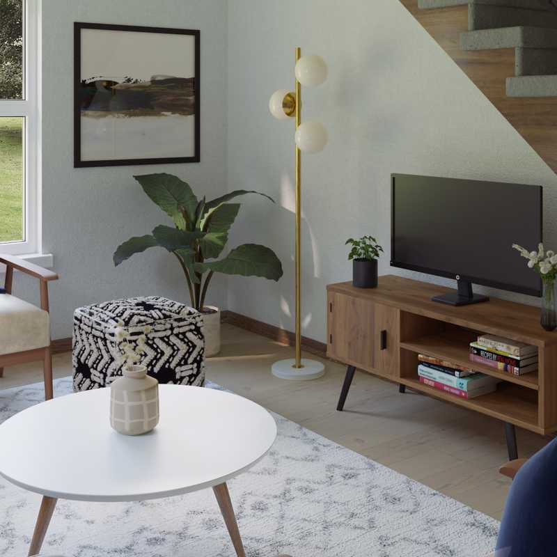 Midcentury Modern, Scandinavian Living Room Design by Havenly Interior Designer Caitlin