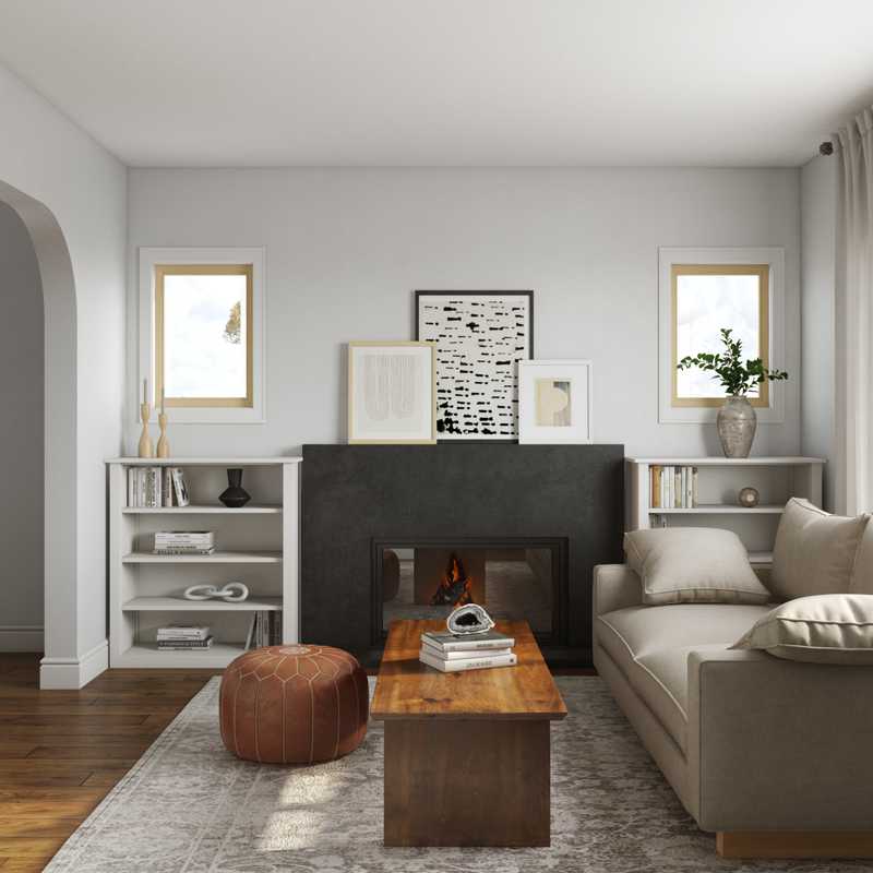 Modern, Minimal Living Room Design by Havenly Interior Designer Hannah