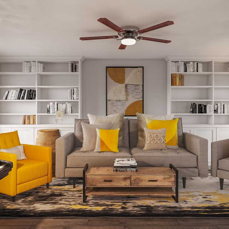 Midcentury Modern Living Room Design by Havenly Interior Designer Essie
