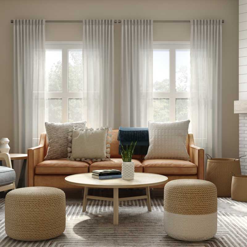 Modern, Classic, Bohemian Living Room Design by Havenly Interior Designer Jessie