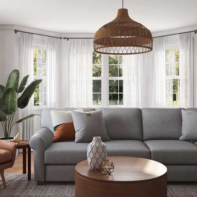 Modern, Bohemian, Farmhouse Living Room Design by Havenly Interior Designer Marina