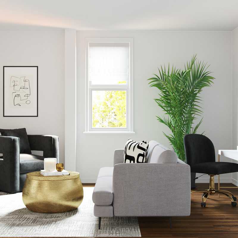 Modern, Glam Living Room Design by Havenly Interior Designer Emily