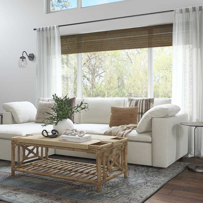 Classic, Eclectic, Bohemian Living Room Design by Havenly Interior Designer Sarah
