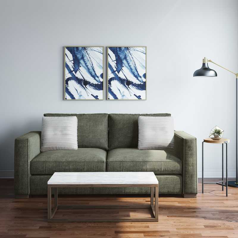Bohemian, Scandinavian Living Room Design by Havenly Interior Designer Ella