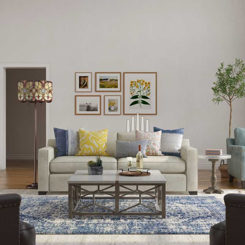 Classic, Farmhouse Living Room Design by Havenly Interior Designer Robyn