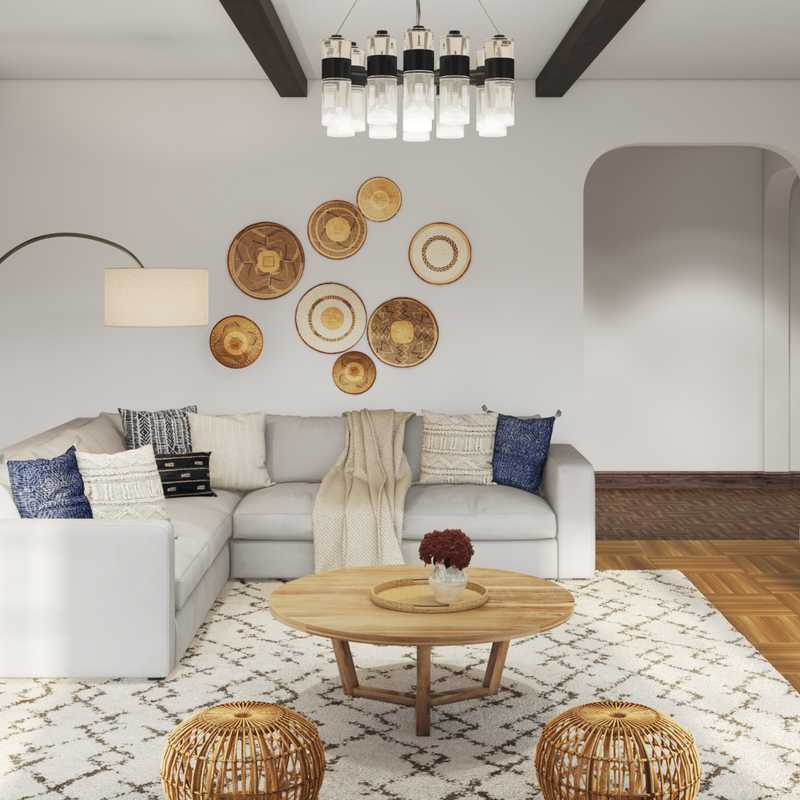 Modern, Bohemian, Industrial Living Room Design by Havenly Interior Designer Michelle