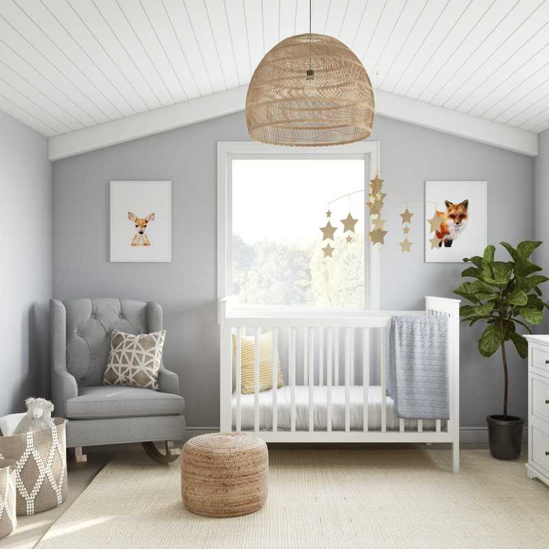 Modern, Bohemian Nursery Design by Havenly Interior Designer Madison