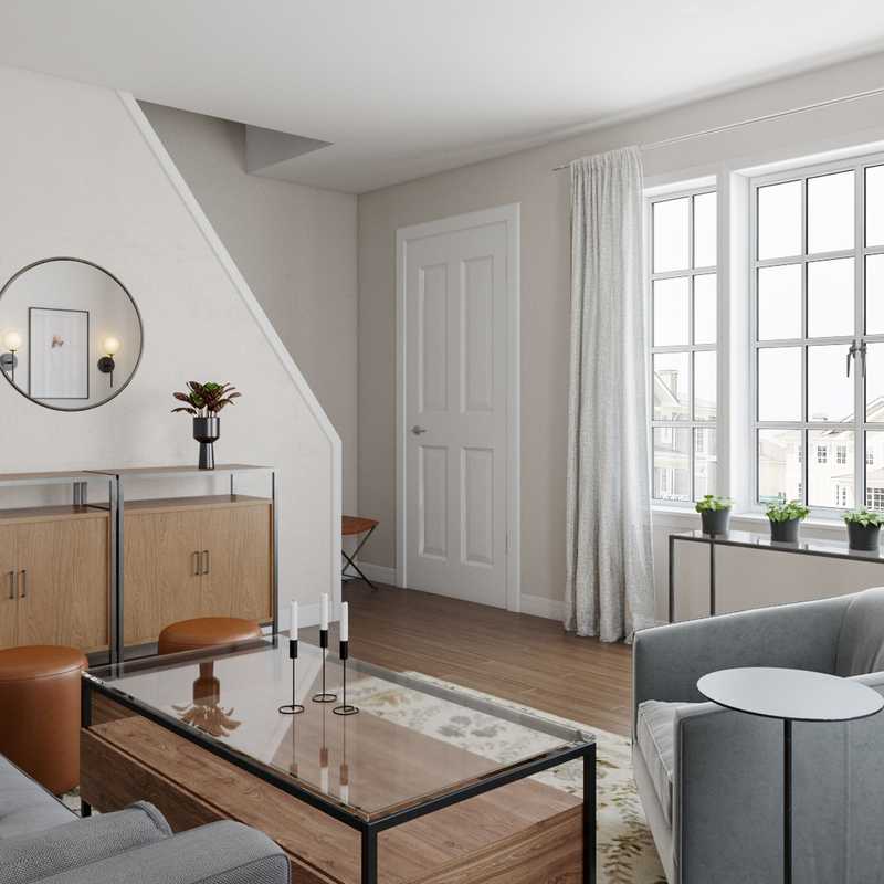 Contemporary, Farmhouse, Rustic, Scandinavian Living Room Design by Havenly Interior Designer Delia
