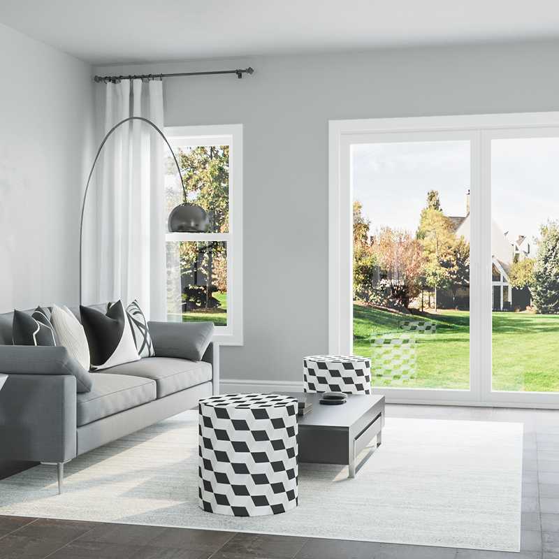 Modern Living Room Design by Havenly Interior Designer Erin