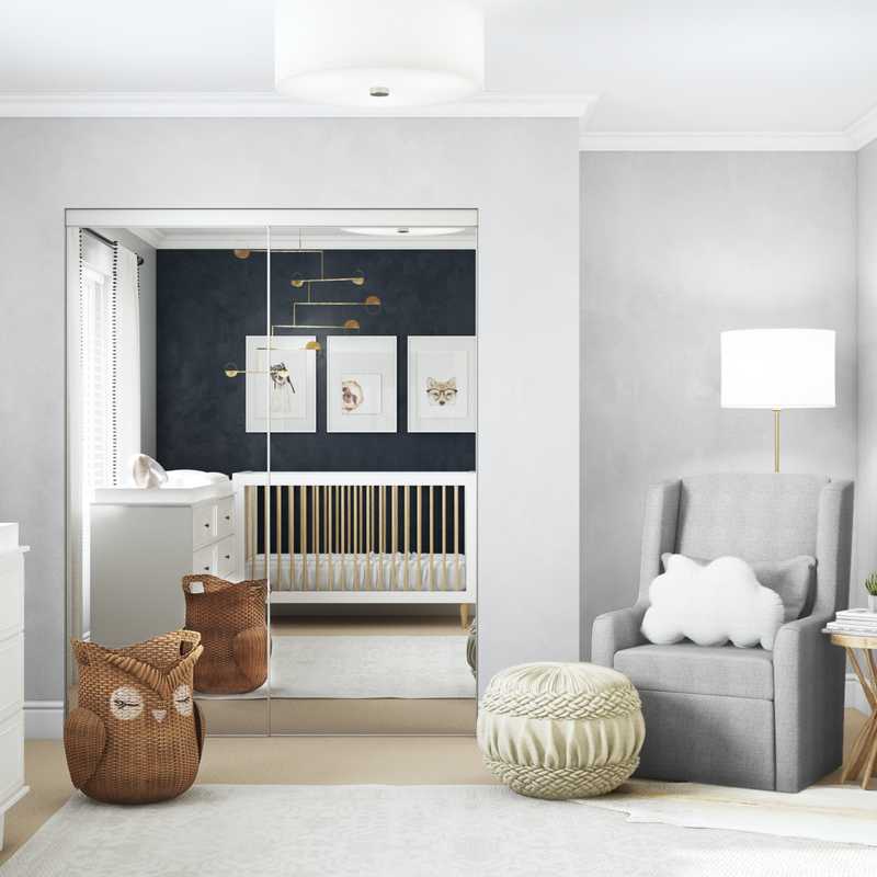 Midcentury Modern, Scandinavian Nursery Design by Havenly Interior Designer Maria