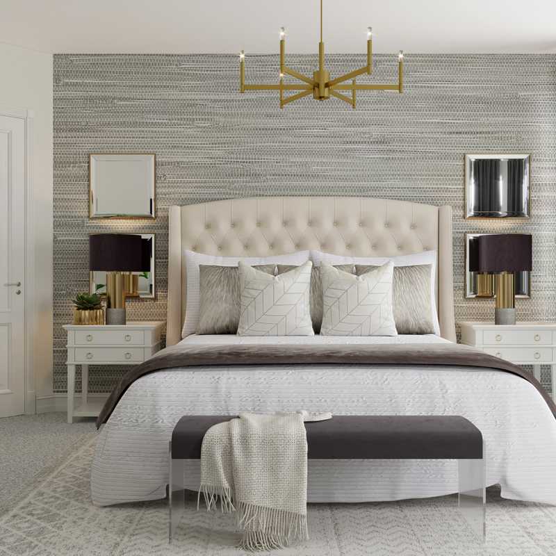 Contemporary, Glam Living Room Design by Havenly Interior Designer Amy
