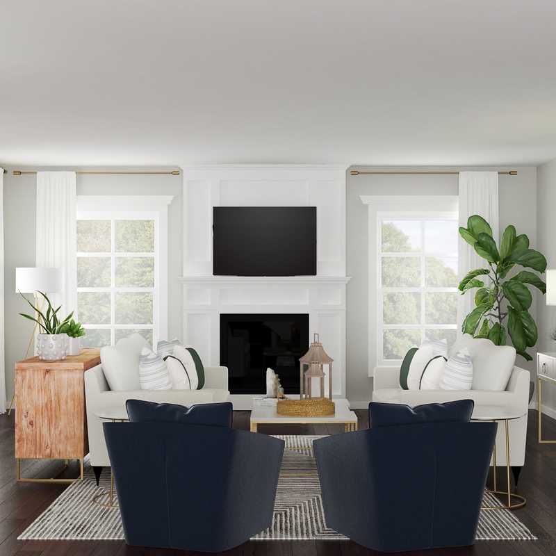 Modern, Classic Living Room Design by Havenly Interior Designer Tracie