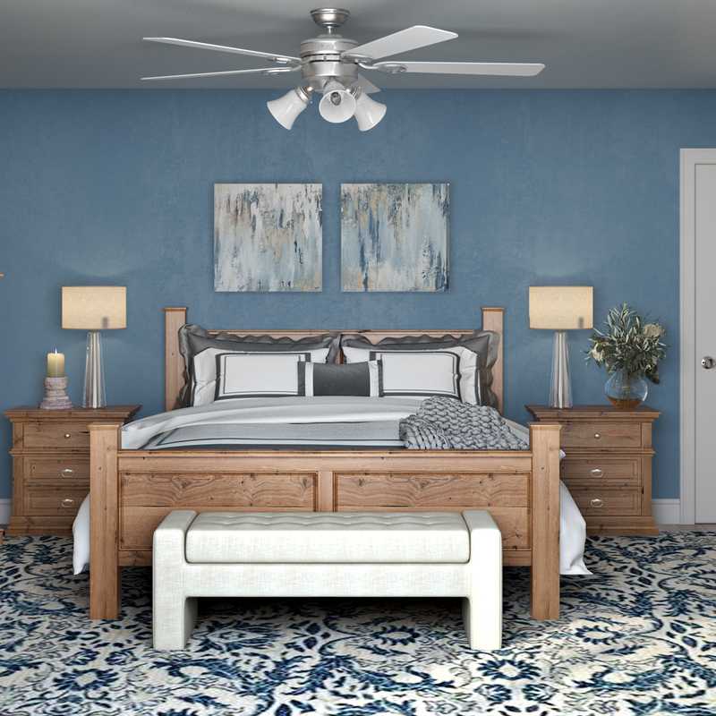 Contemporary, Coastal Bedroom Design by Havenly Interior Designer Allison