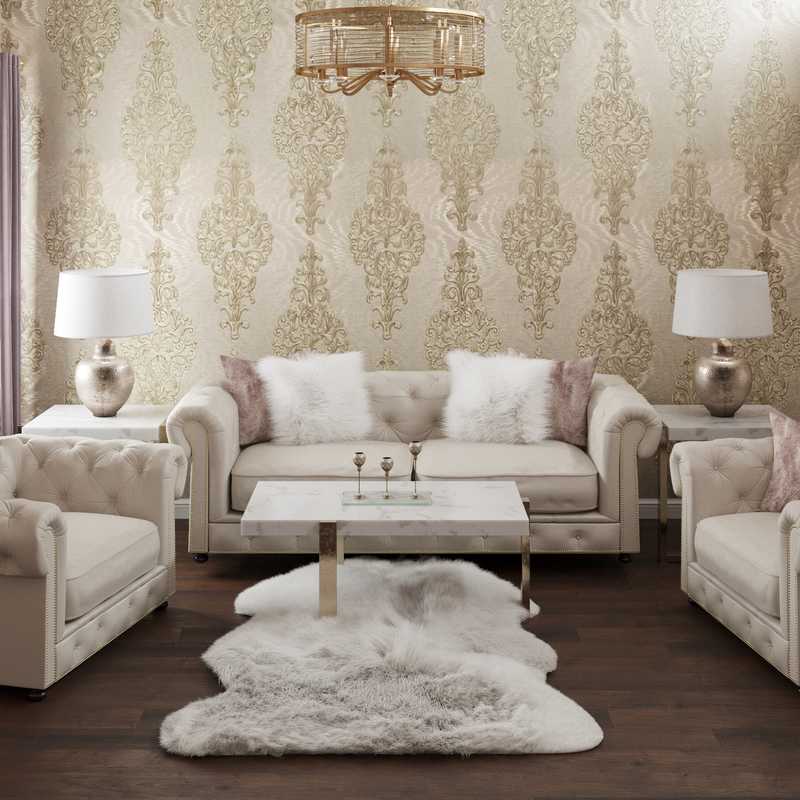 Glam Living Room Design by Havenly Interior Designer Kiara
