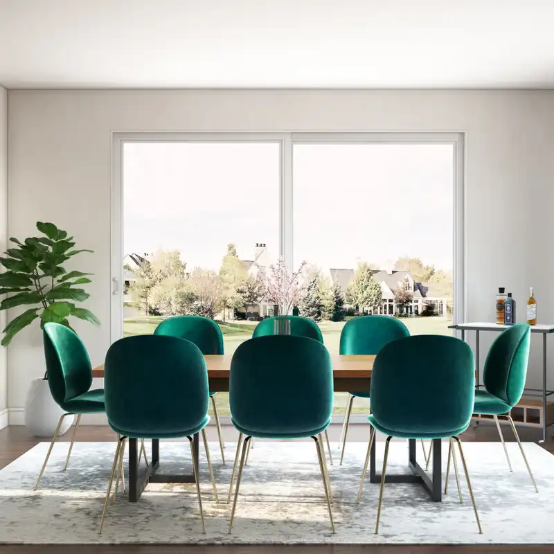 Modern, Midcentury Modern Dining Room Design by Havenly Interior Designer Danielle