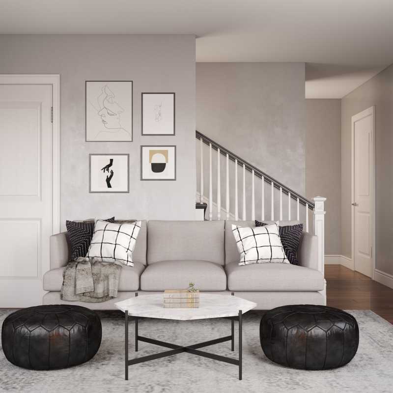 Modern, Bohemian, Midcentury Modern, Scandinavian Living Room Design by Havenly Interior Designer Gabriela