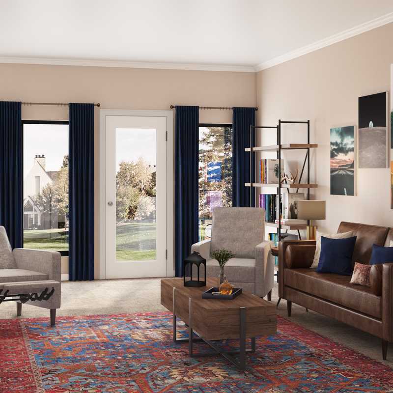 Industrial, Traditional, Rustic Living Room Design by Havenly Interior Designer Sydney