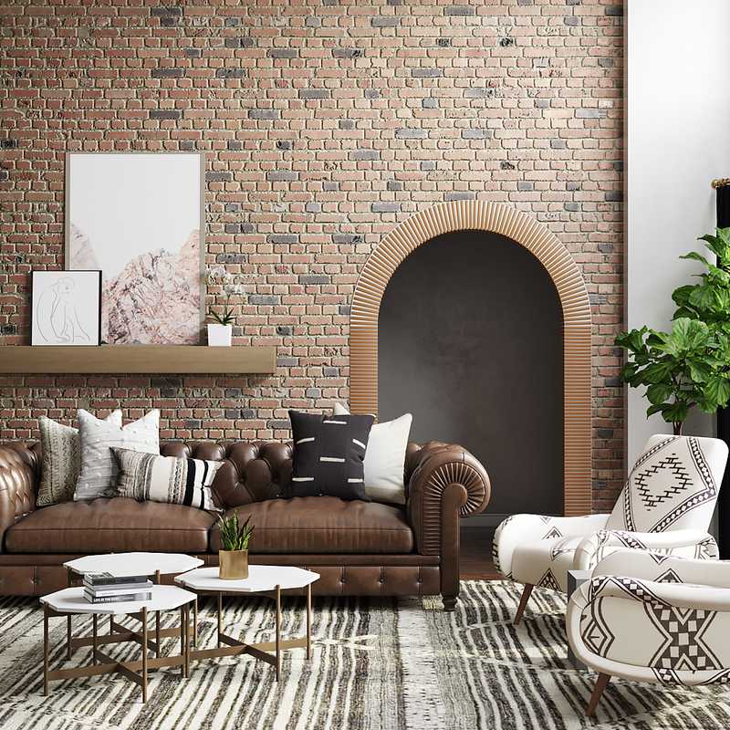 Industrial, Traditional, Rustic Living Room Design by Havenly Interior Designer Matthew