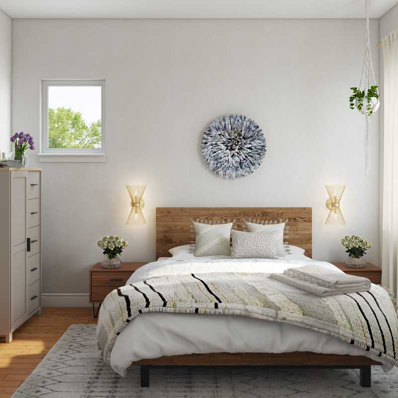 Bohemian, Midcentury Modern Bedroom Design by Havenly Interior Designer Victoria