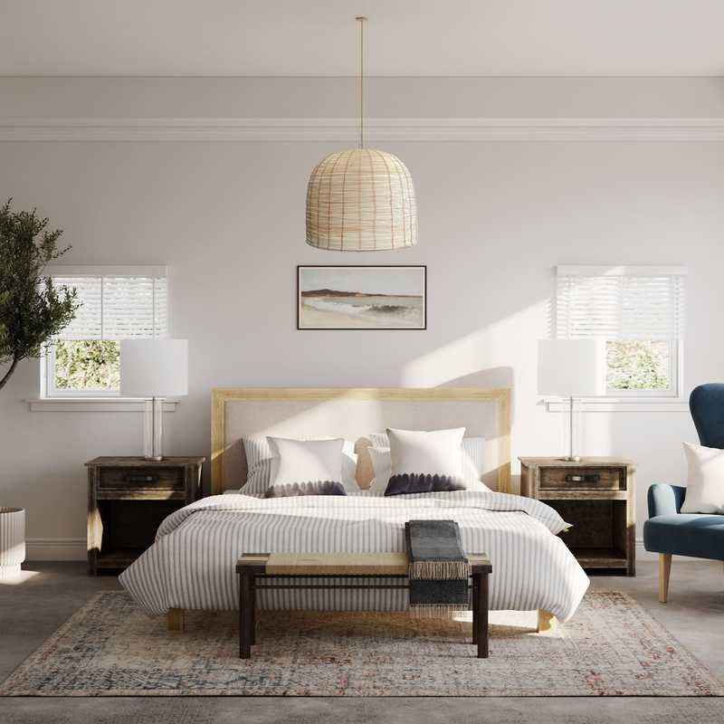 Coastal, Transitional Bedroom Design by Havenly Interior Designer Astrid